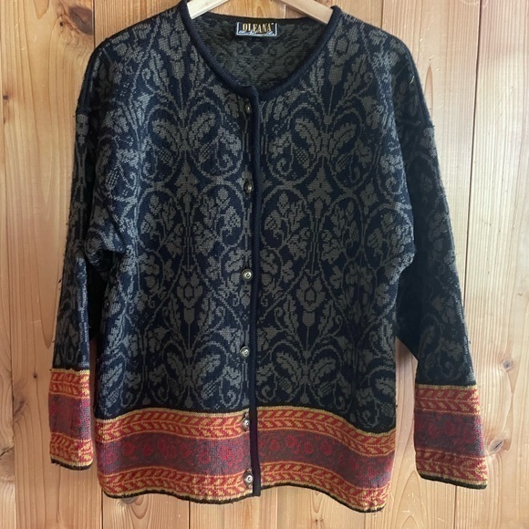 Oleana Sweaters - Oleana Cardigan Sweater Norwegian made Wool